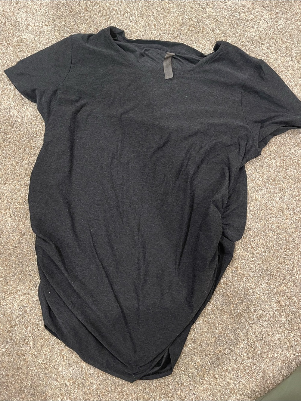 Beyond yoga Beyond the Bump charcoal grey space dye t shirt